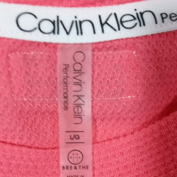 Calvin Klein Performance Sleeveless Crew Neck Side Tie Ruched Tank Top -I - Picture 6 of 9